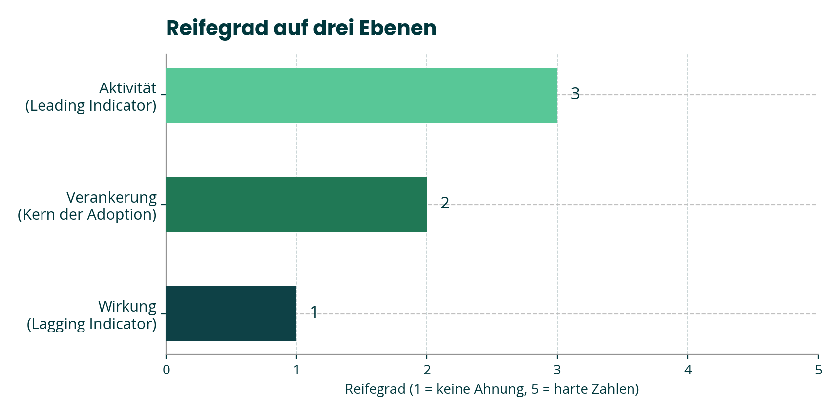 Reifegrad auf drei Ebenen